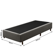 Base para Cama Box Viúva Umaflex Harmony Poliéster 93x203x42cm – Cinza