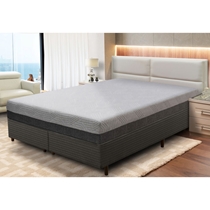 Cama Box Queen Umaflex Fit Visco Bed in a Box 158x198x67cm Espuma D28 – Cinza