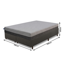 Cama Box Queen Umaflex Fit Visco Bed in a Box 158x198x67cm Espuma D28 – Cinza