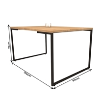 Conjunto Mesa de Jantar Porto e 4 Cadeiras Mila Fitmobel – Natura/Cappuccino