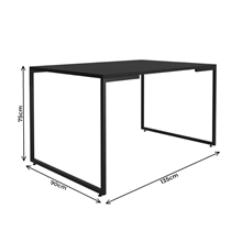 Conjunto Mesa de Jantar Porto e 4 Cadeiras Mila Fitmobel - Preto/Cappuccino