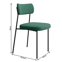 Conjunto Mesa de Jantar Seriema e 6 Cadeiras Mila Fitmobel – Natura/Verde