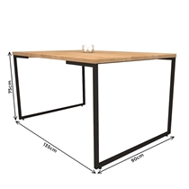 Conjunto Mesa de Jantar Porto e 4 Cadeiras Mila Fitmobel - Natura/Verde