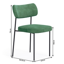 Conjunto Mesa de Jantar Porto e 4 Cadeiras Mila Fitmobel - Natura/Verde