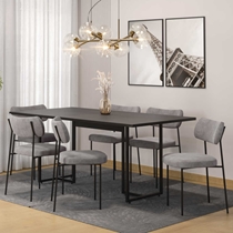 Conjunto Mesa de Jantar Seriema e 6 Cadeiras Mila Fitmobel - Preto/Cappuccino