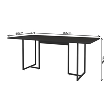 Conjunto Mesa de Jantar Seriema e 6 Cadeiras Mila Fitmobel - Preto/Cappuccino