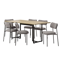 Conjunto Mesa de Jantar Seriema e 6 Cadeiras Mila Fitmobel – Natura/Cappuccino