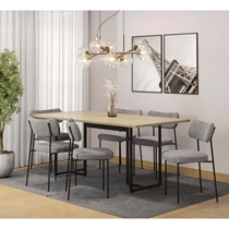 Conjunto Mesa de Jantar Seriema e 6 Cadeiras Mila Fitmobel – Natura/Cappuccino