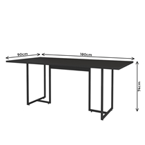 Conjunto Mesa de Jantar Seriema e 6 Cadeiras Mila Fitmobel – Preto/Terracota