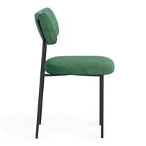 Conjunto Mesa de Jantar Seriema e 6 Cadeiras Mila Fitmobel - Preto/Verde