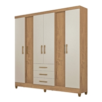 Guarda-Roupa Casal 6 Portas 3 Gavetas Atualle Durban