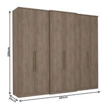 Guarda-Roupa Casal 6 Portas 4 Gavetas THB Baviera