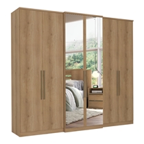 Guarda-Roupa Casal Full Glass 6 Portas 4 Gavetas THB Baviera