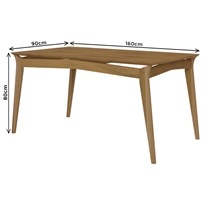 Conjunto Mesa de Jantar e 6 Cadeiras Rubi Dobuê – Imbuia/Neblina