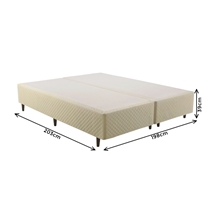 Base para Cama Box King Herval Idea Poliéster 198x203x39cm – Bege