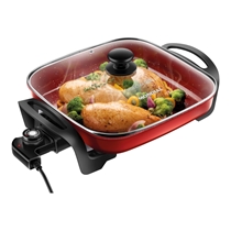 Panela Elétrica Grill Mondial PE-49-RC 1200W Preto/Vermelho