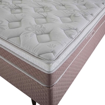 Cama Box Casal Herval Coimbra 138x188x64cm Molas Maxspring - Marrom