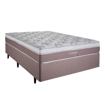 Cama Box Casal Herval Coimbra 138x188x64cm Molas Maxspring - Marrom