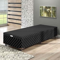 Base Baú para Cama Box Solteiro Somopar Imperador Poliéster 88x188x38cm – Black