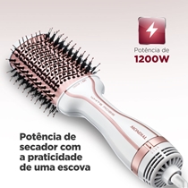 Escova Secadora Mondial ES50 1200W Branco/Golden Rose – Bivolt