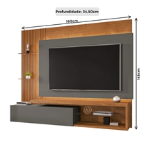 Painel para TV até 65 Polegadas 1,8m com Led Bechara Copacabana