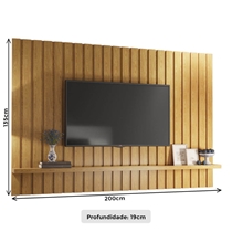 Painel para TV até 70 Polegadas 2m HB Móveis Link