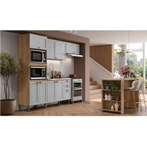 Cozinha Completa 8 Portas 3 Gavetas THB Royal – Capuccino/Nordic