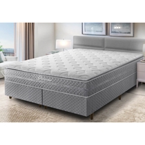 Cama Box King Umaflex Glamour 193x203x75cm Molas Ensacadas - Cinza