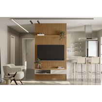 Painel para TV até 60 Polegadas 2,5m Linea Brasil Ripado Modular