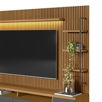 Rack com Painel para TV até 75 Polegadas com LED Linea Brasil Ouro Preto