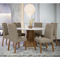 Conjunto Mesa de Jantar Isis e 6 Cadeiras Mariah New Ceval – Ype/Off/Lux