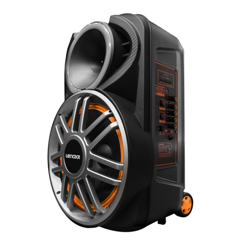 Caixa de Som Amplificada Lenoxx LCA15 com LED 900W RMS Preto - Bivolt