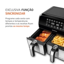 Fritadeira Air Fryer Dual Mondial AFD-01-BI 8 Litros 2000W Preto/Inox