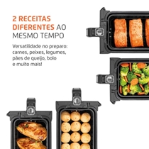 Fritadeira Air Fryer Dual Mondial AFD-01-BI 8 Litros 2000W Preto/Inox