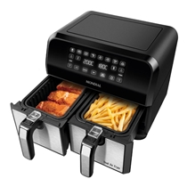 Fritadeira Air Fryer Dual Mondial AFD-01-BI 8 Litros 2000W Preto/Inox