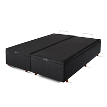 Base Baú para Cama Box King Cristalflex Suede 192x203x36cm - Preto