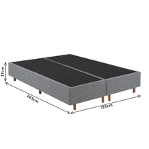 Base para Cama Box King Kappesberg Sommier 193x203x37cm - Cinza