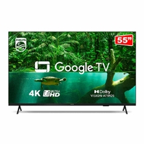 Smart TV 4K 55’’ Philips DLED UHD 55PUG7408 Android Bluetooth com Comando de Voz HDR 4 HDMI 2 USB