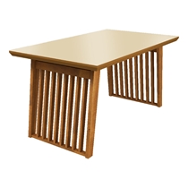 Mesa de Jantar 6 Lugares 100% MDF com Tampo de Vidro Madetal Moscou 154x90cm