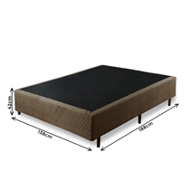 Base para Cama Box Casal Umaflex Resistence Poliéster 138x188x42cm - Marrom