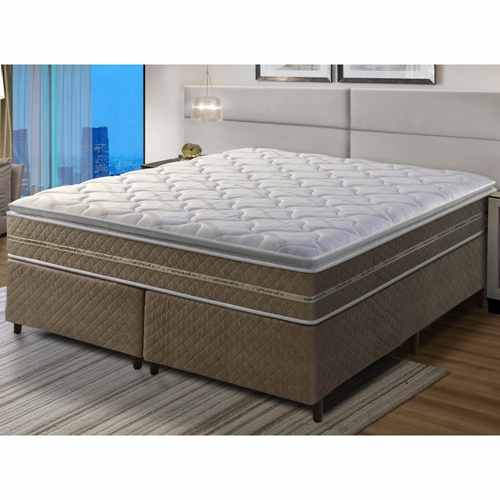 Cama Box Queen Umaflex Resistence 158x198x71cm Espuma - Marrom