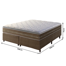 Cama Box Queen Umaflex Resistence 158x198x71cm Espuma - Marrom