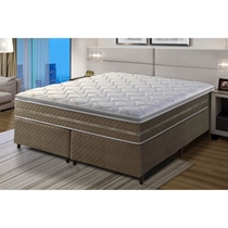 Cama Box Queen Umaflex Resistence 158x198x71cm Espuma - Marrom