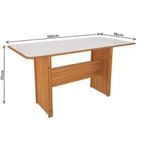 Conjunto Mesa de Jantar e 6 Cadeiras Evora Indekes