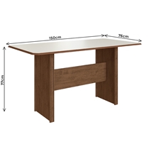 Conjunto Mesa de Jantar e 6 Cadeiras Evora Indekes