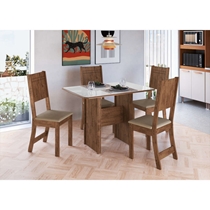 Conjunto Mesa de Jantar e 4 Cadeiras Evora Indekes