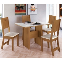 Conjunto Mesa de Jantar e 4 Cadeiras Evora Indekes