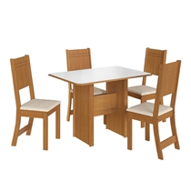 Conjunto Mesa de Jantar e 4 Cadeiras Evora Indekes