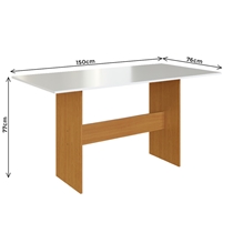 Conjunto Mesa de Jantar e 6 Cadeiras Karla Indekes