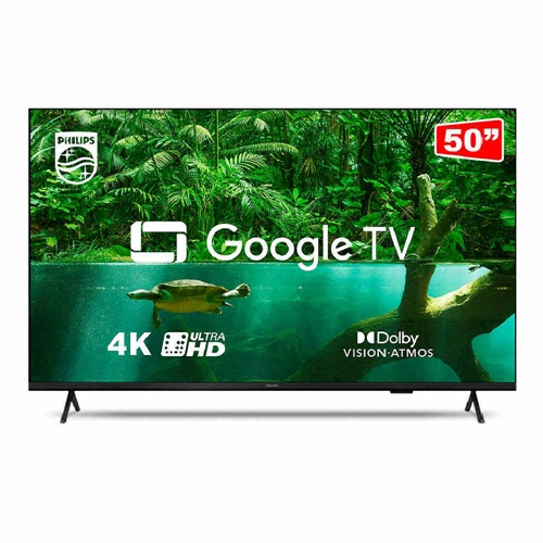 Smart TV 4K 50” Philips DLED UHD 50PUG7408 Google Bluetooth HDR 3 HDMI 2 USB